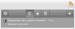 Tableau de bord de RSS FEED READER