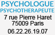 Psychologue psychothérapeute à Paris